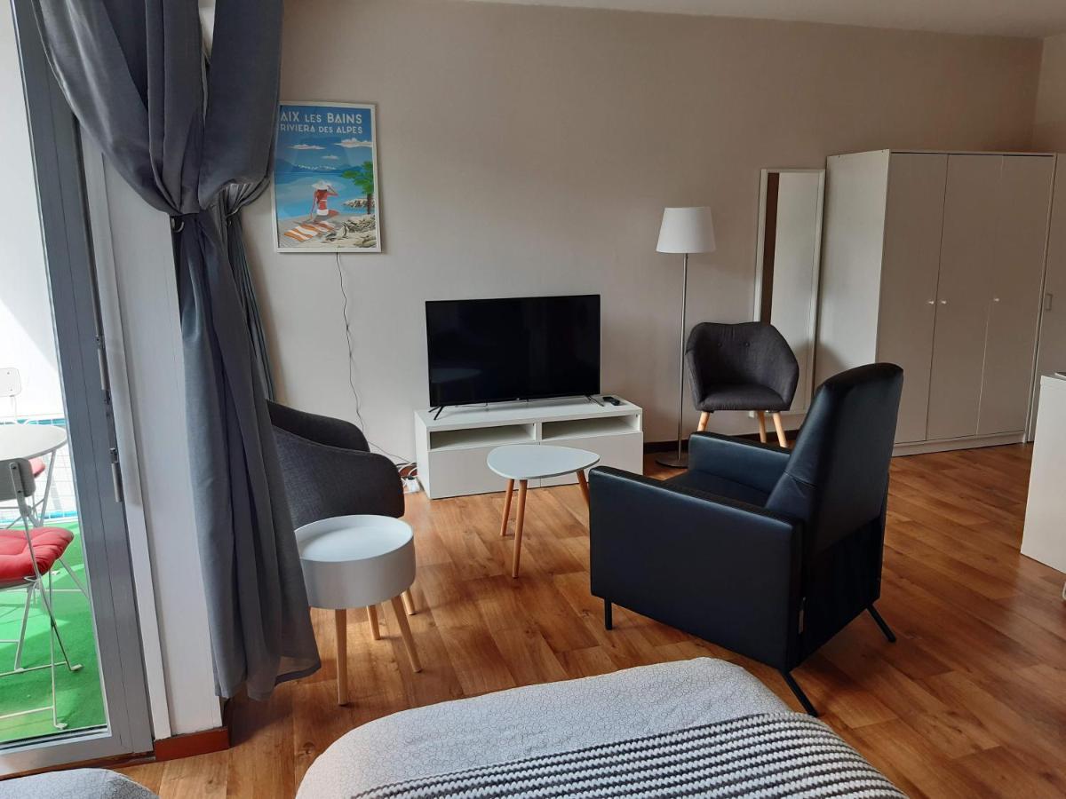 Studio Calme Renove Parking Proche Centre Et Thermes 艾克斯莱班 外观 照片